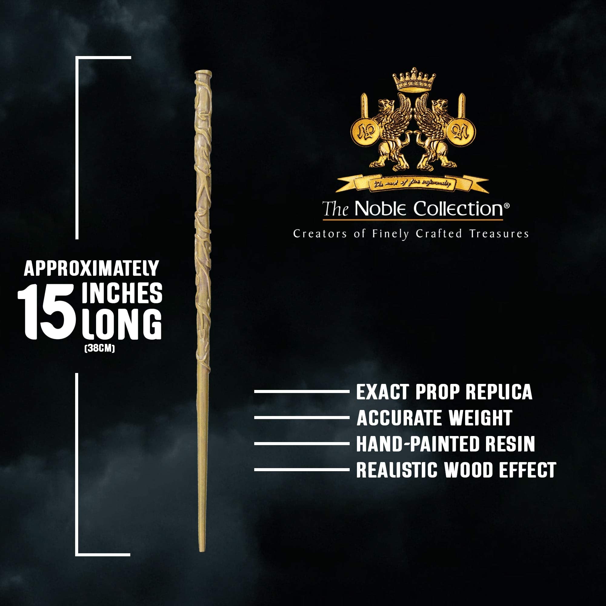 The Noble Collection Hermione Granger wand full-length 15 inches for authentic cosplay