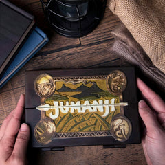 Detailed prop-model replica of Jumanji board, officially licensed motif.