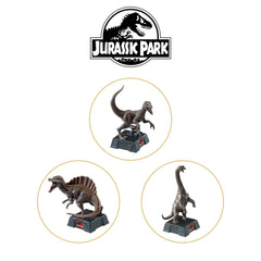Jurassic Park logos on the board corners for authentic licensed display.