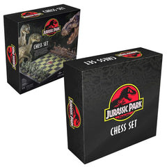 Dilophosaurus chess piece detail from The Noble Collection Jurassic Park set for thrilling midgame.