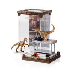 Close-up of The Noble Collection Velociraptor's intricately painted textures.