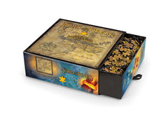 The Noble Collection LOTR Map puzzle in progress shows vibrant Middle Earth geography detail for immersive assembly