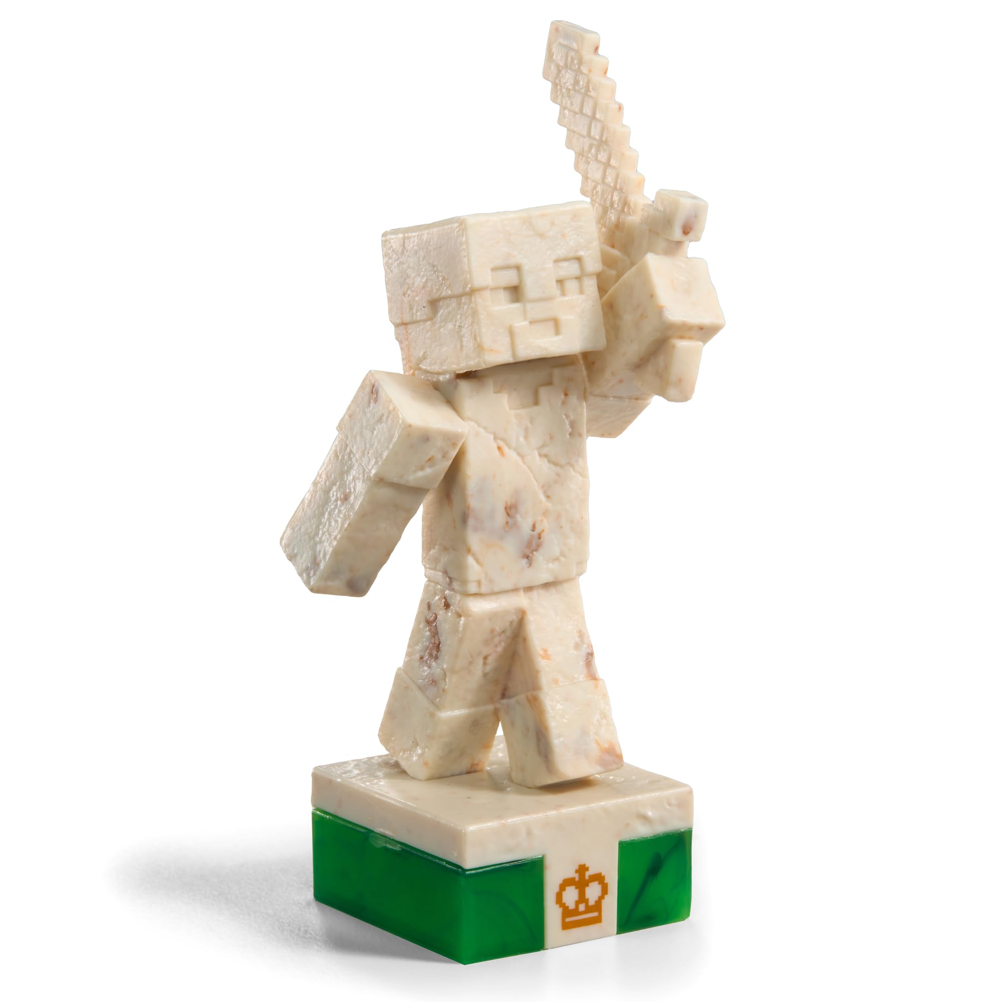 The Noble Collection Minecraft Chess Set metallic logos around the board