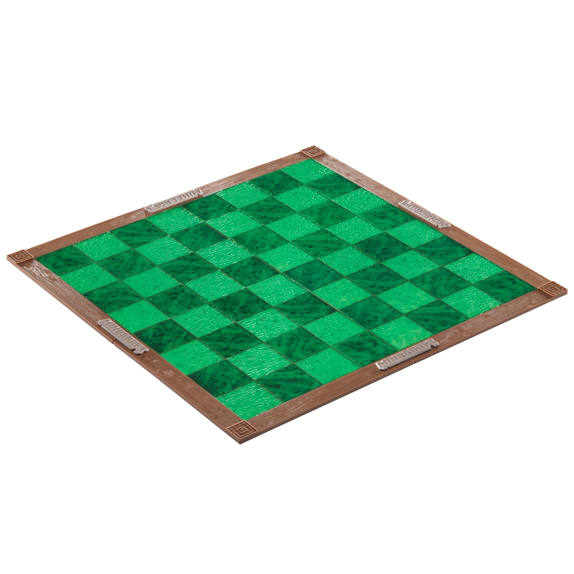 The Noble Collection Minecraft Chess Set pieces in emerald texture for voxel-inspired style