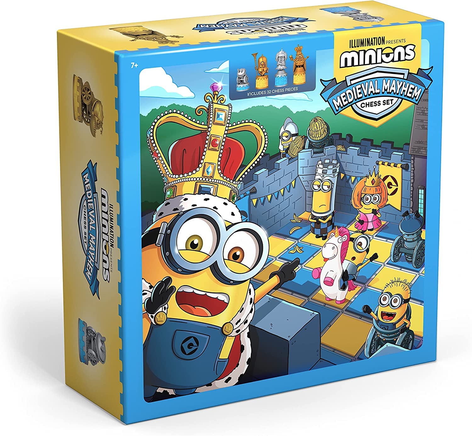 Board features iconic balloons and bananas for recognizable Minions styling