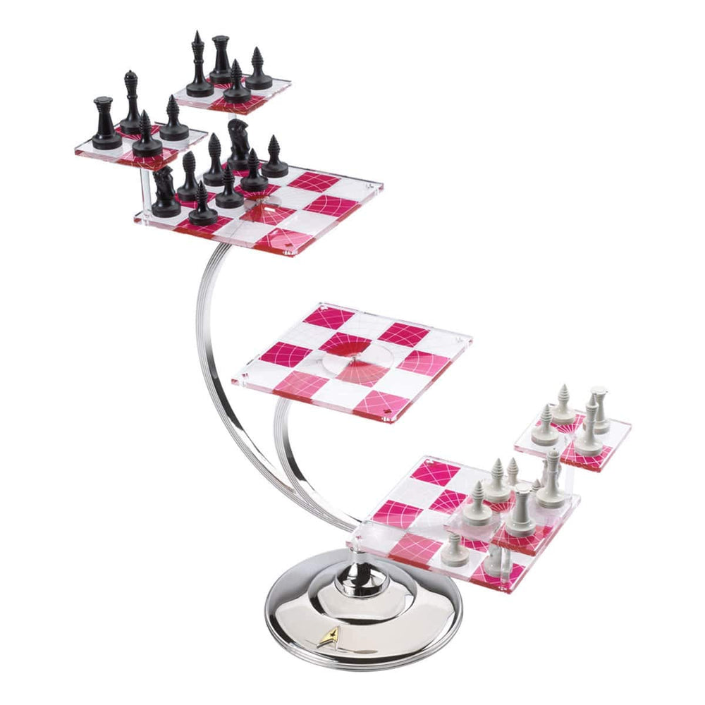 The Noble Collection Star Trek tridimensional chess board with multi-level design for immersive play.