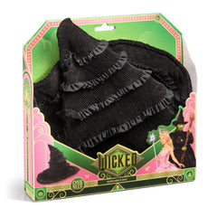 The Noble Collection Wicked Elphaba's Hat with Broom set inspires complete Wicked roleplay.