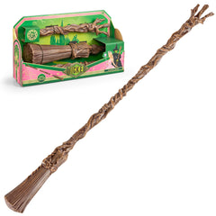 The Noble Collection Wicked Elphaba's Broom assembled for display and cosplay.
