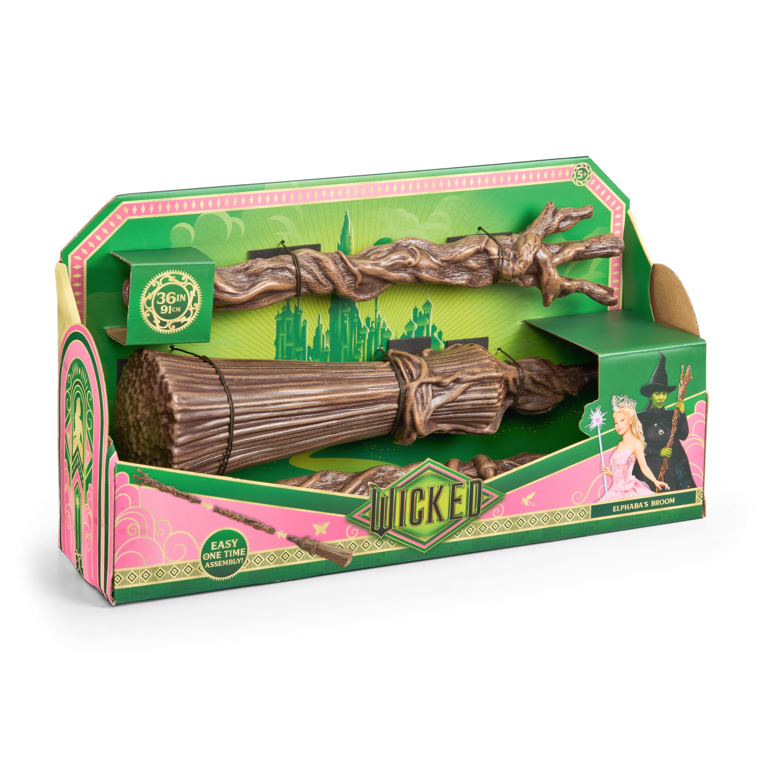 The Noble Collection Wicked Elphaba's Broom complements other Elphaba roleplay items.