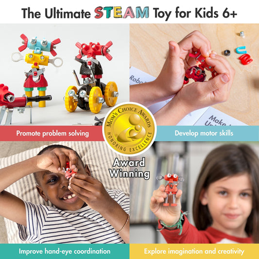 The Off Bits ArtBit colorful parts and bolts invite creative engineering play.