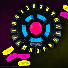The Op Tapple After Dark letter tabs enable rapid word matching.