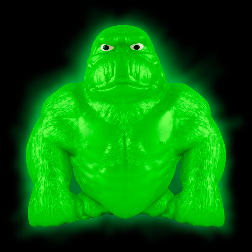 Close-up of the soft, stretchable glow-in-the-dark skin of the Funkee Monkee.