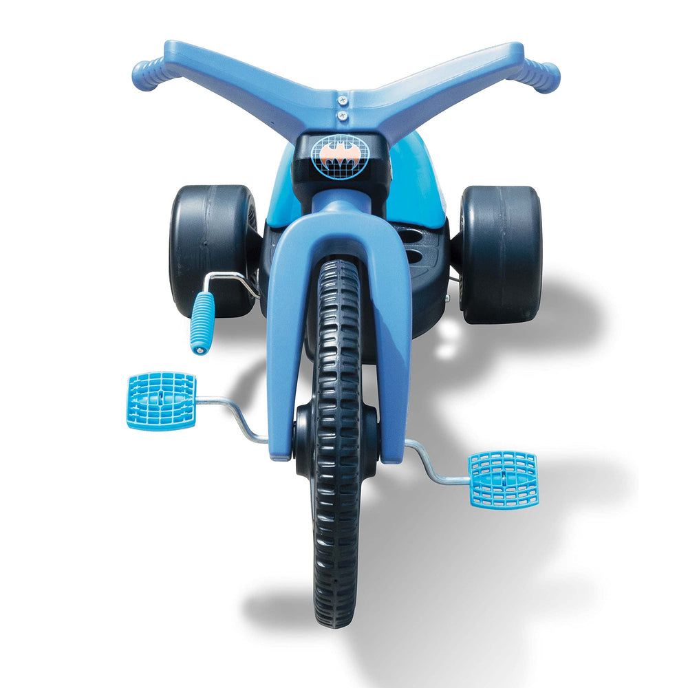 The Original Big Wheel Batman seat and footrests emphasize comfort during driveway adventures.