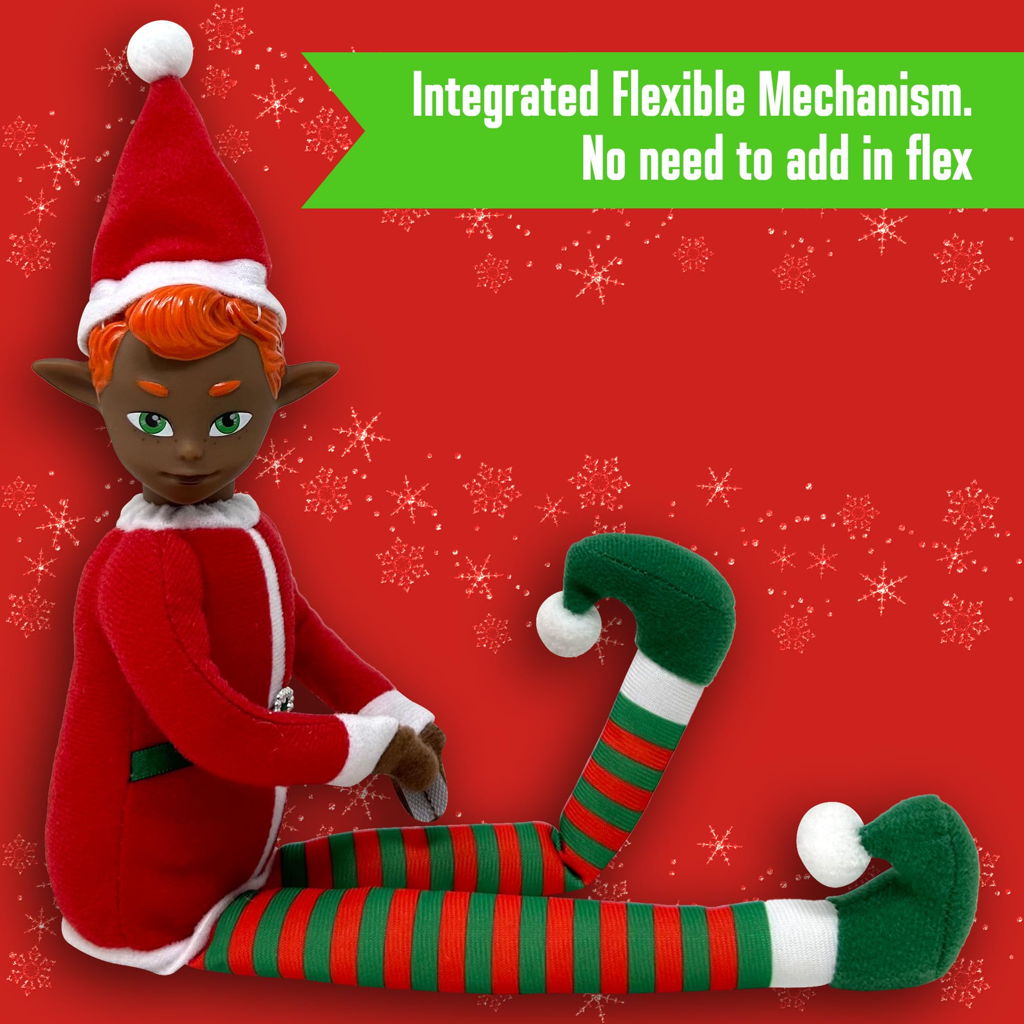 The Original Elf poseable elf sits safely on mantels during holidays.