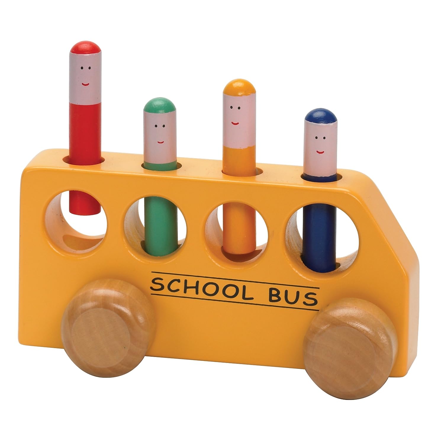 The Original Toy Company pop up school bus boosts hand-eye coordination and color recognition