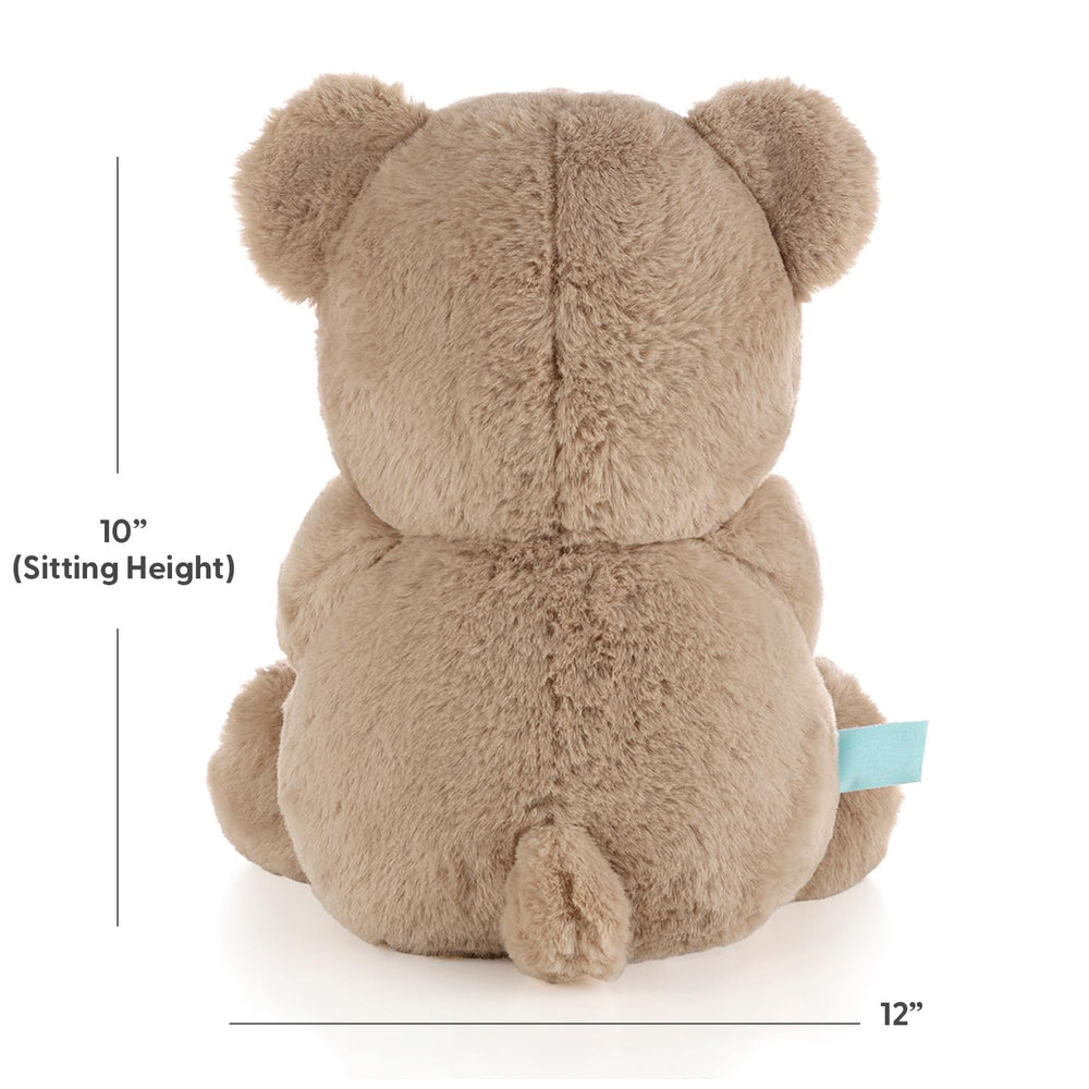 Benny bear is machine washable, simplifying cleanup after playtime