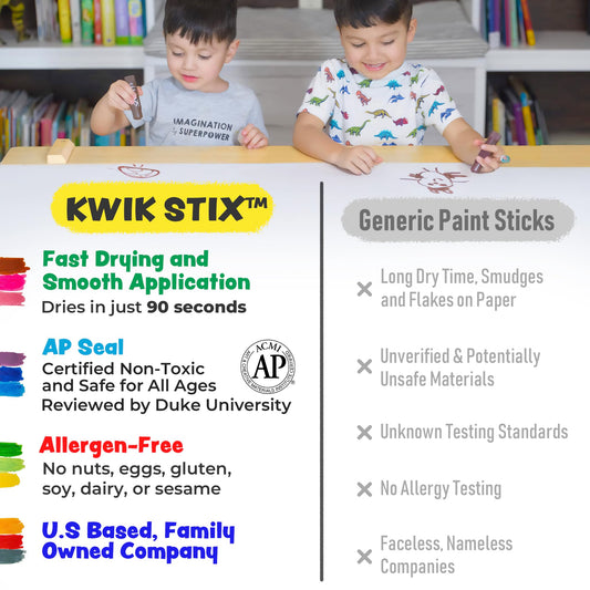 Kwik Stix metallic colors swatches add shimmer for crafts