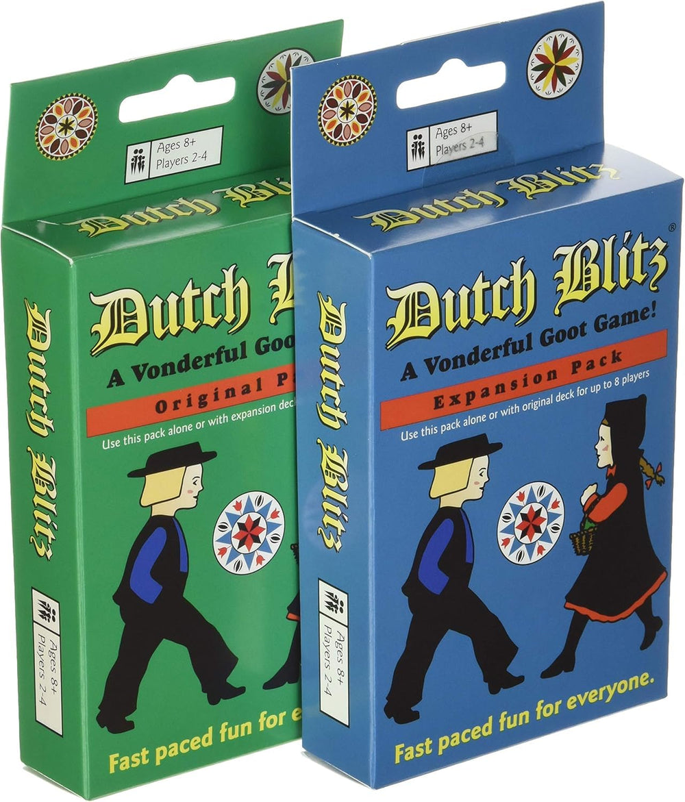 The Perfect Pair Dutch Blitz expansion pack showcasing new colors for bigger groups.