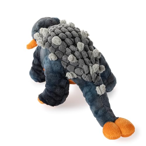 The Petting Zoo Ankylosaurus gray body highlighting soft cuddly texture.