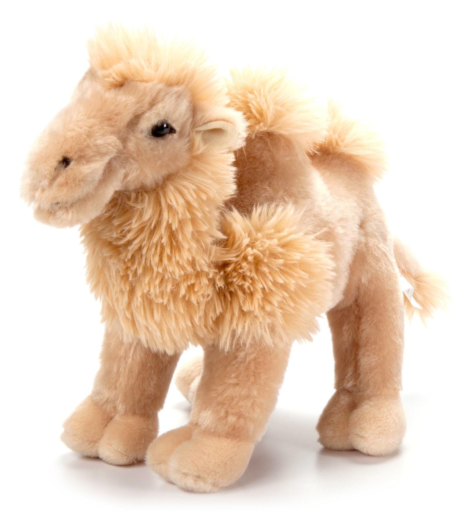 The Petting Zoo Bactrian camel plush in front view, ideal cuddle buddy for imaginative play.