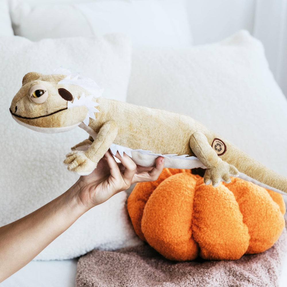 The Petting Zoo Bearded Dragon plush with durable stitching, built for hugs.
