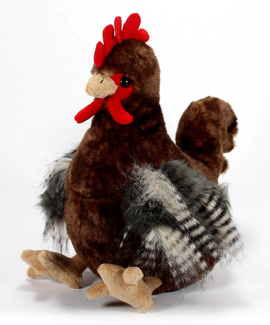 The Petting Zoo chicken plush 12-inch, soft and cuddly for kids.