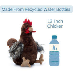 The Petting Zoo chicken plush arrives gift-ready for birthdays.