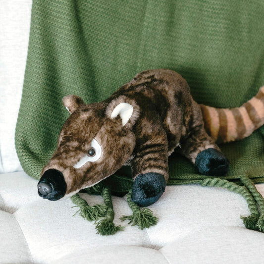 The Petting Zoo Coatimundi Plush with black nose showcases lifelike detail for storytelling.