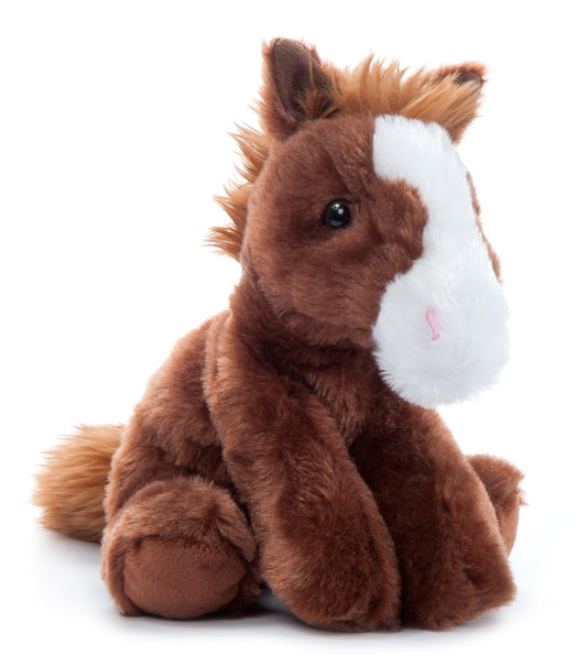The Petting Zoo floppy horse plushie with a tousled mane for imaginative play.