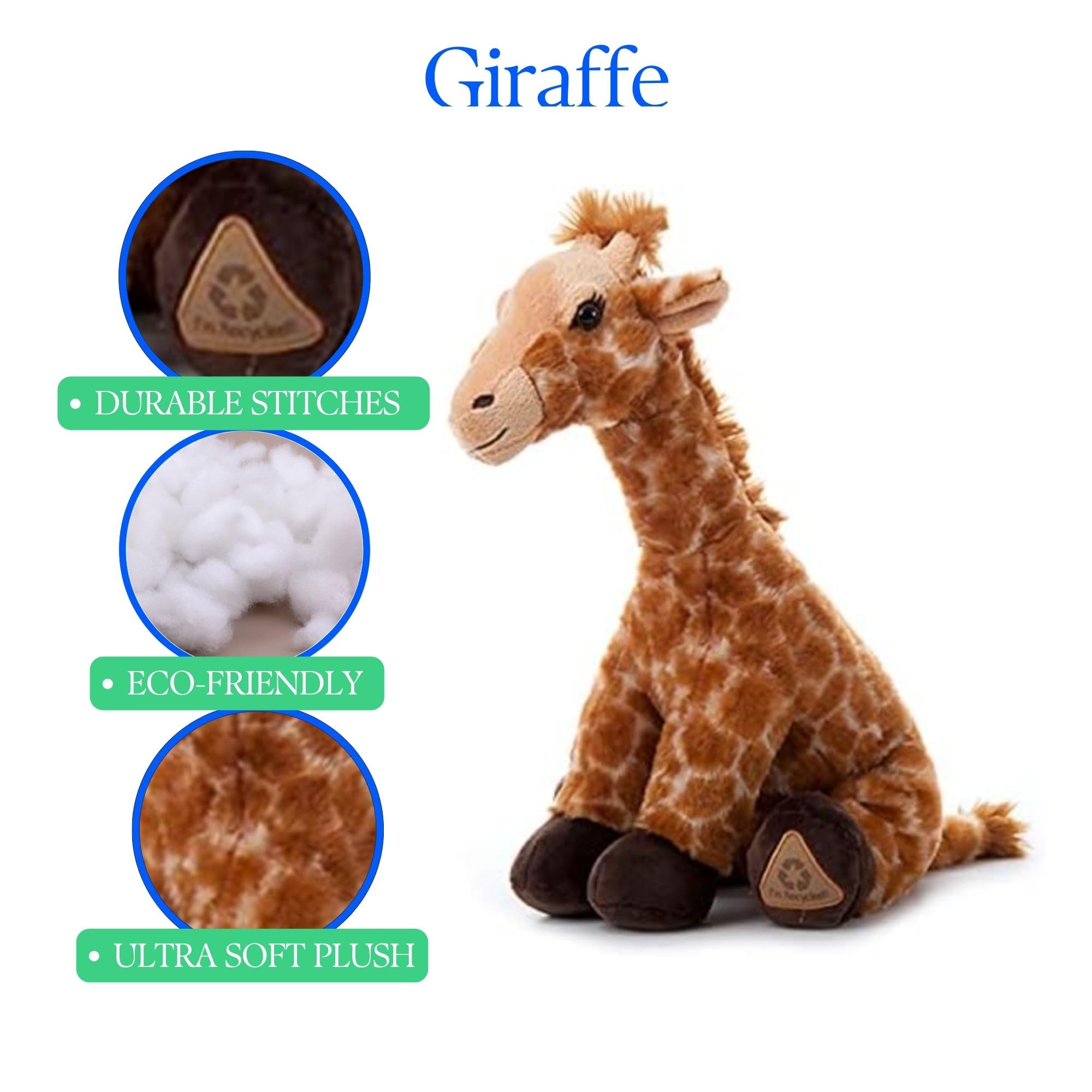 Gift-ready The Petting Zoo giraffe plush for birthdays or special occasions
