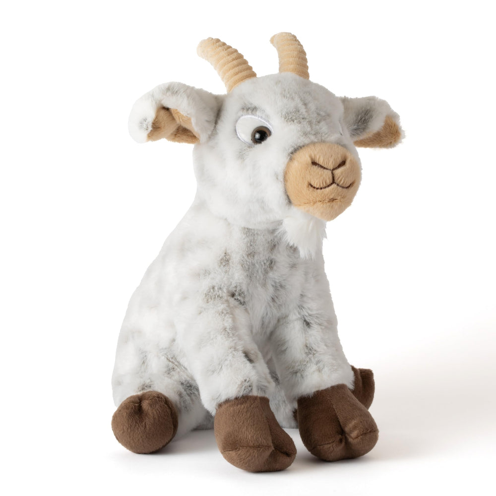 The Petting Zoo goat stuffed animal 12in with multicolor pattern sparks imaginative play