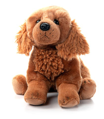 The Petting Zoo Golden Retriever plush full-body view, perfect for cuddling and imaginative play.