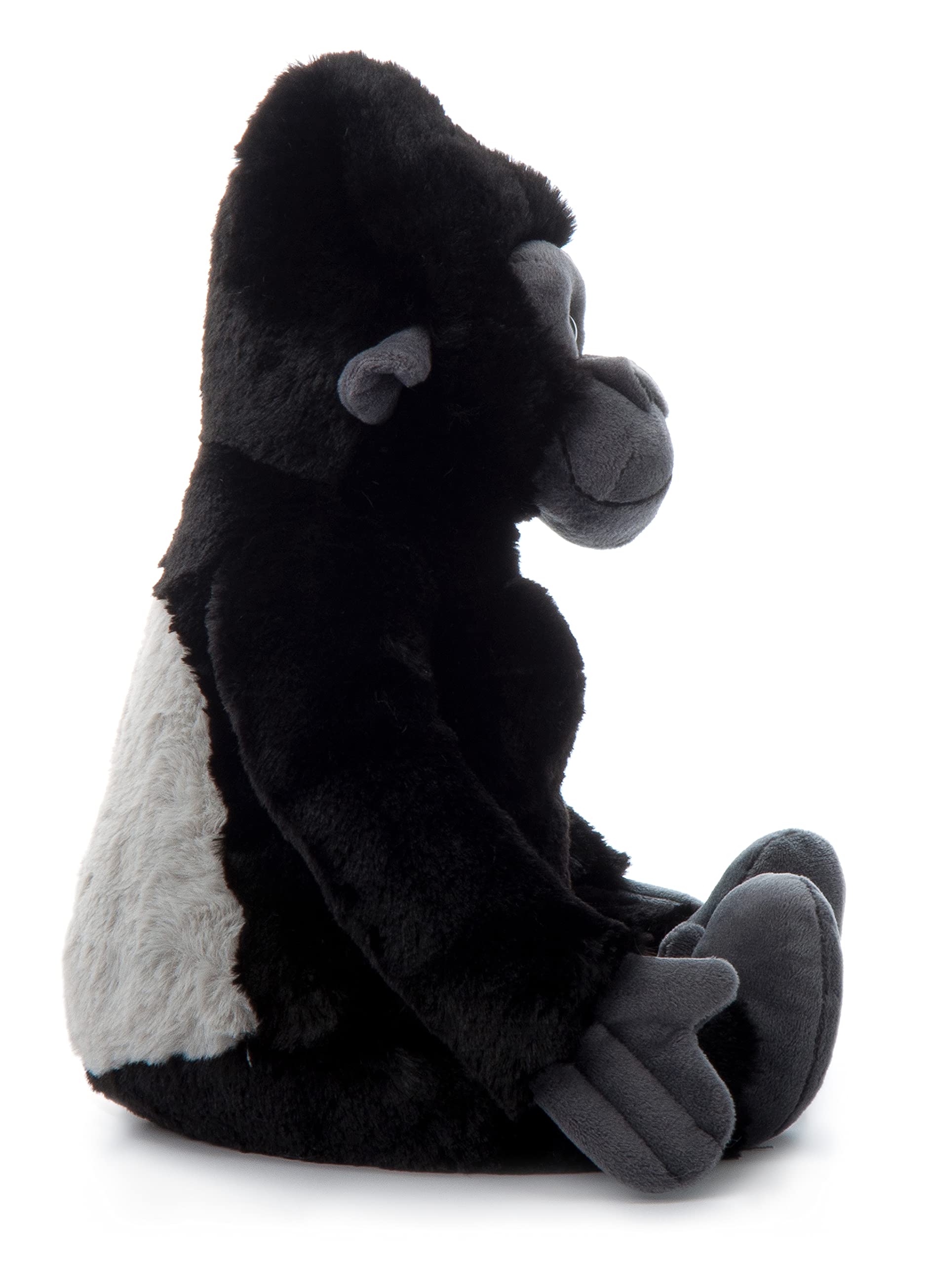 The Petting Zoo gorilla stuffed animal ready for hugs and companionship.