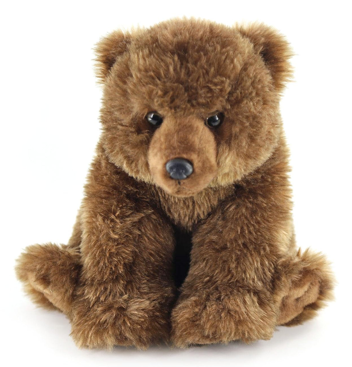 The Petting Zoo grizzly bear plush with soft fur, ideal for cuddles.