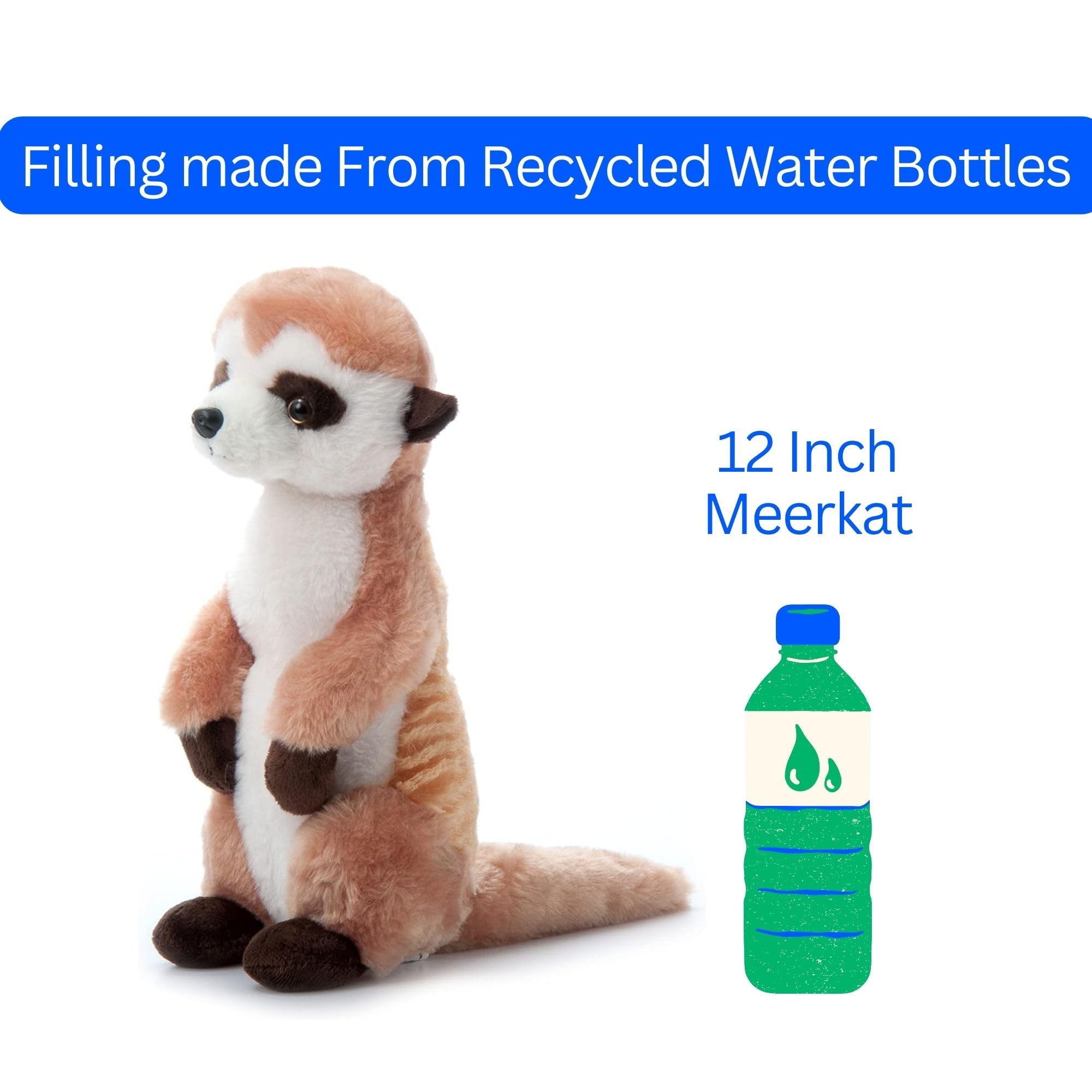 The Petting Zoo Meerkat soft texture invites gentle squeezes and imaginative play