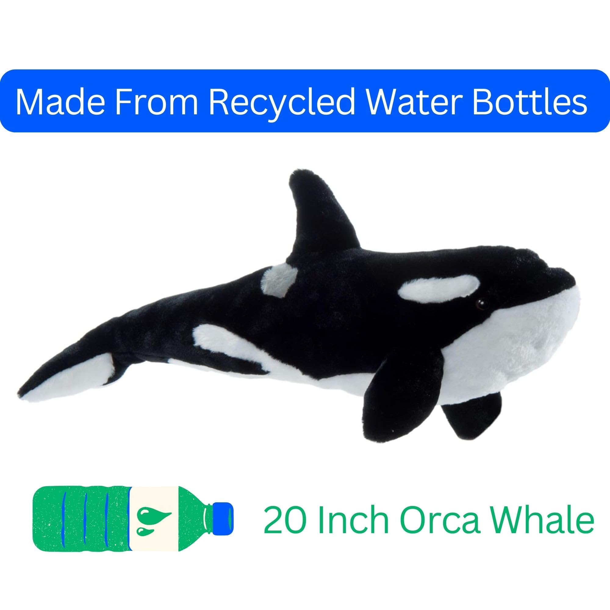 The Petting Zoo Orca plush gift-ready packaging option.