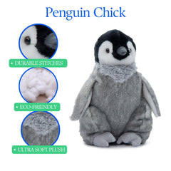 The Petting Zoo Penguin Chick stuffed animal, durable stitching, built to handle daily play.