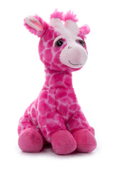 The Petting Zoo pink giraffe plush 12in with bright eyes sparks imaginative play.