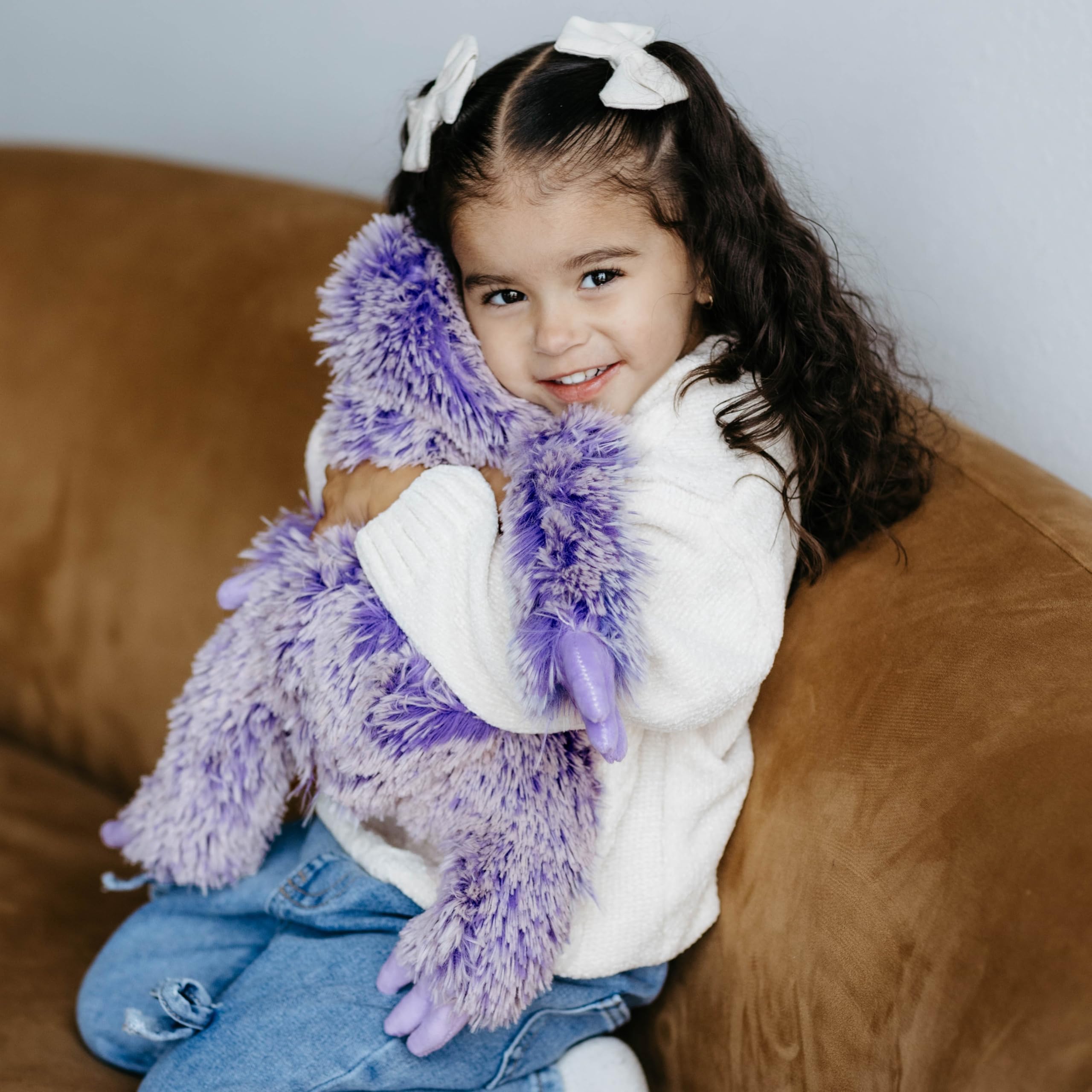 The Petting Zoo purple sloth plush bedtime companion comforting presence at night.