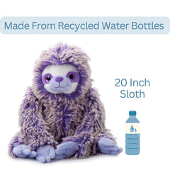 The Petting Zoo purple sloth plush room decor cute addition to a kid's room.