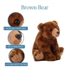 The Petting Zoo bear made with recycled fabrics for durable adventures