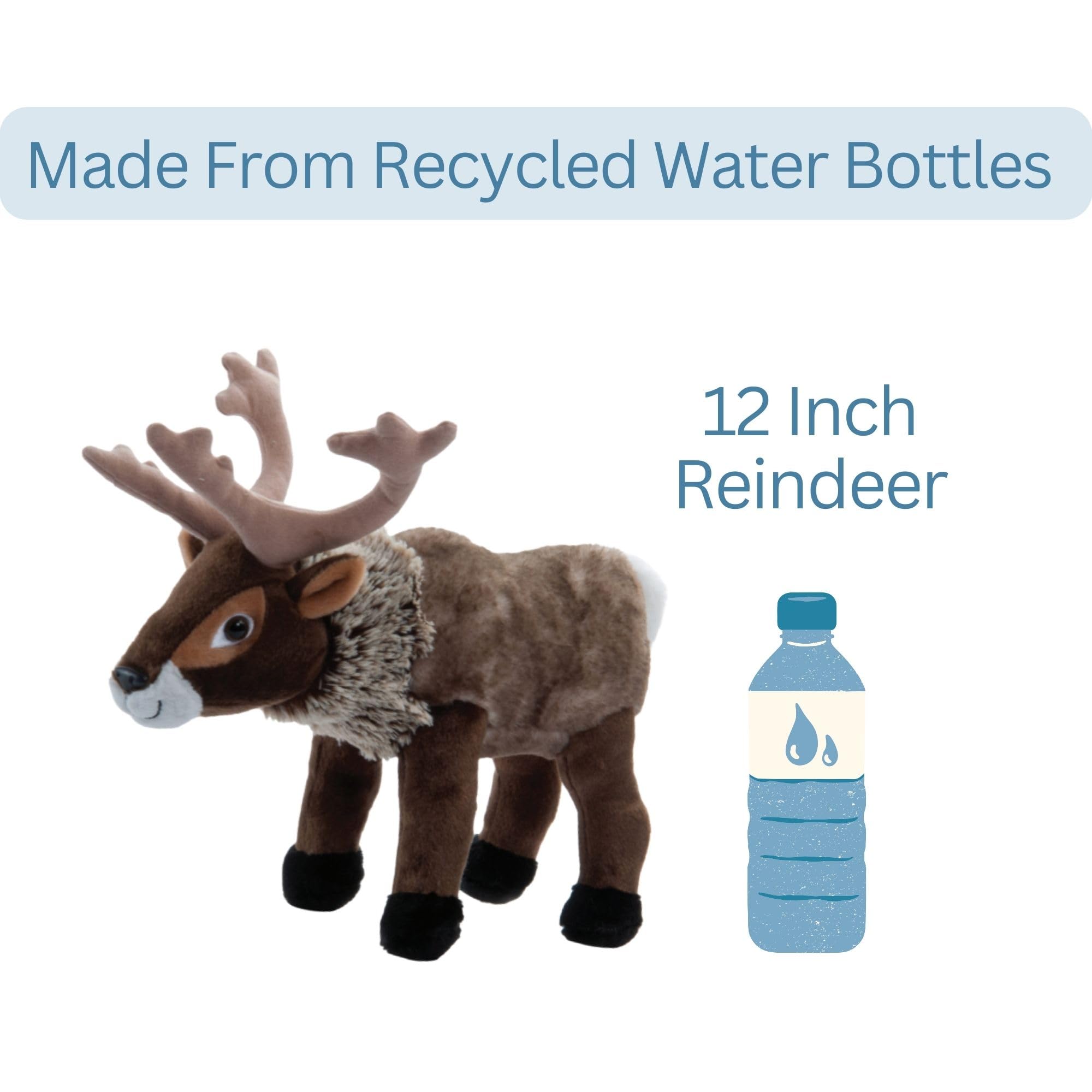 The Petting Zoo reindeer plush in a kid playroom setting for cozy playtime.