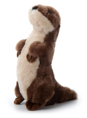 The Petting Zoo river otter stuffed animal standing for kid-friendly imaginative play.