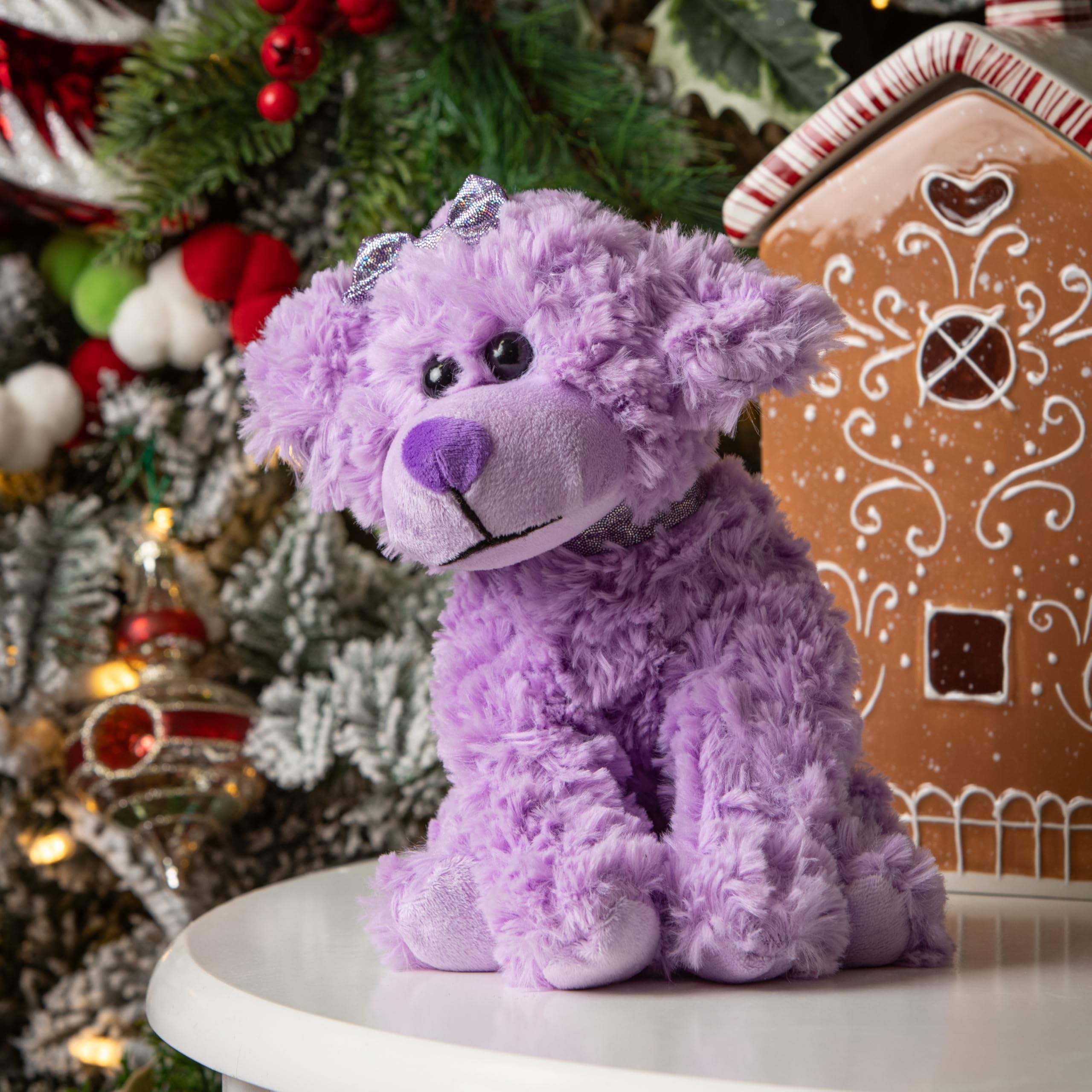 Cuddle-ready Scruffy plush perfect for bedtime snuggles.
