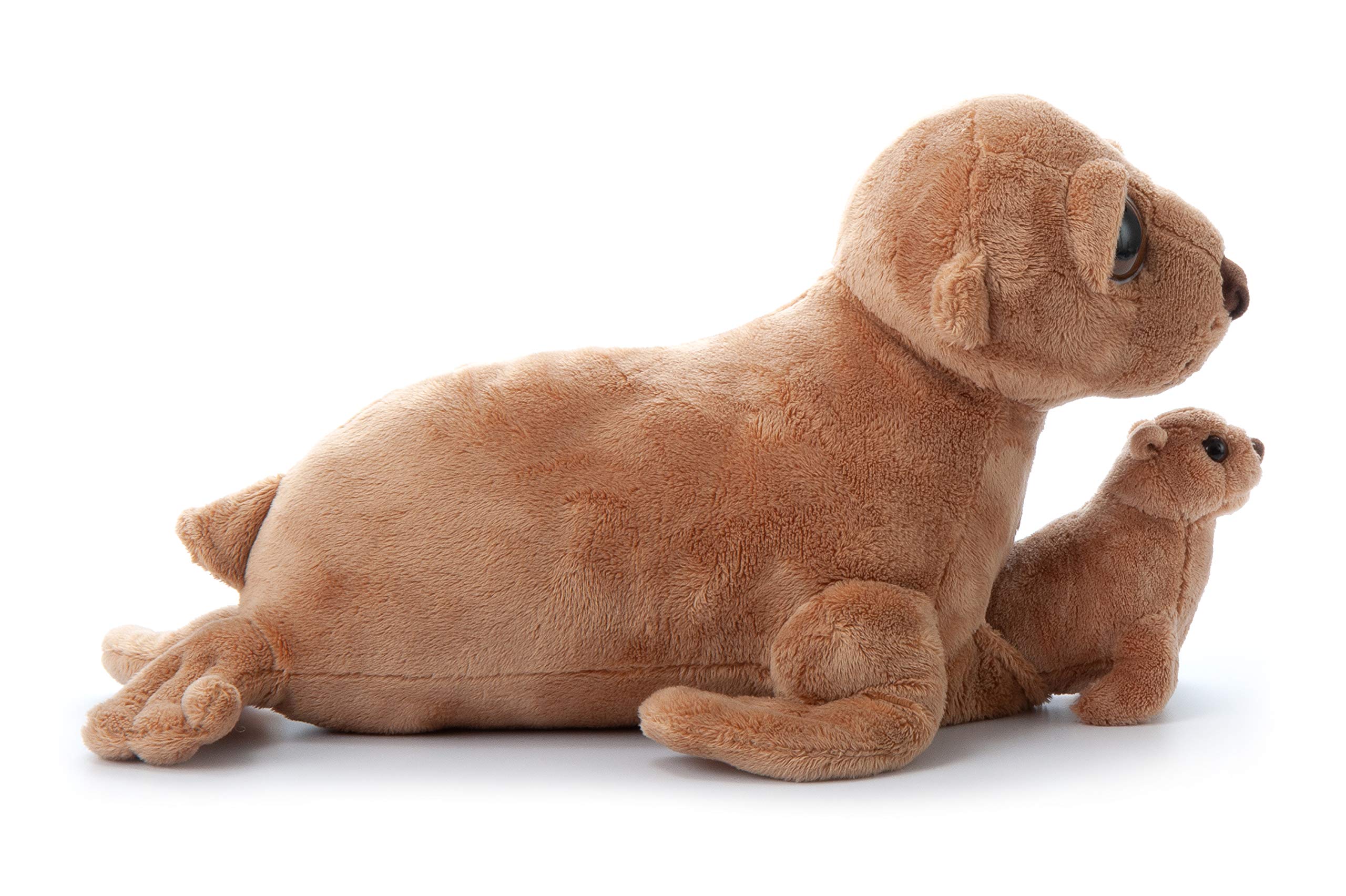 The Petting Zoo sea lion plush with fleecy fur, soft and comforting to touch