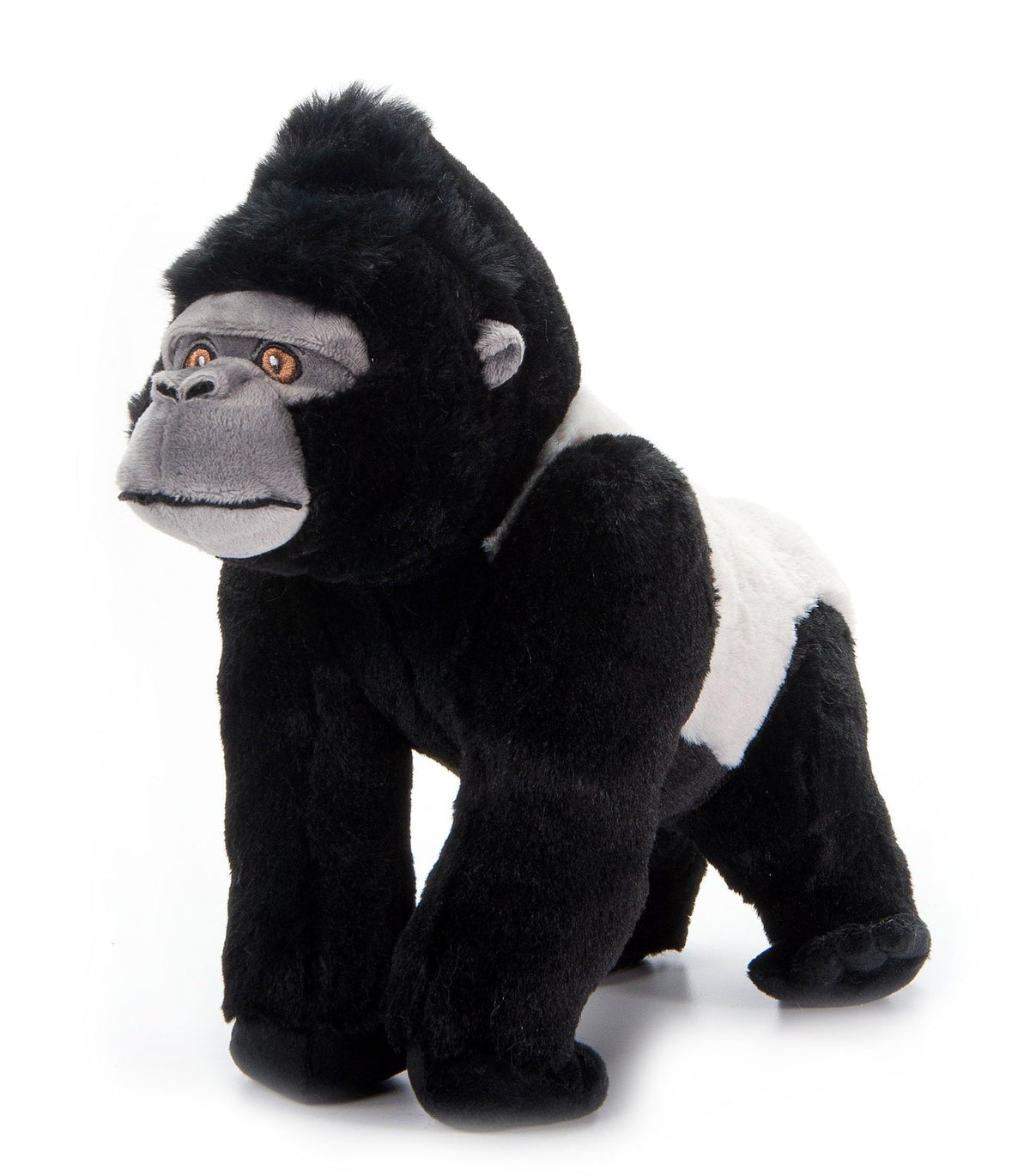 The Petting Zoo Zoologee black silverback gorilla plush face for imaginative play