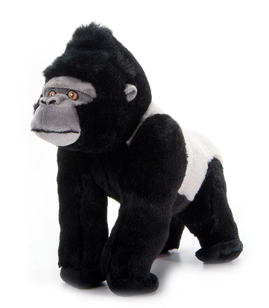 The Petting Zoo Zoologee black silverback gorilla plush face for imaginative play