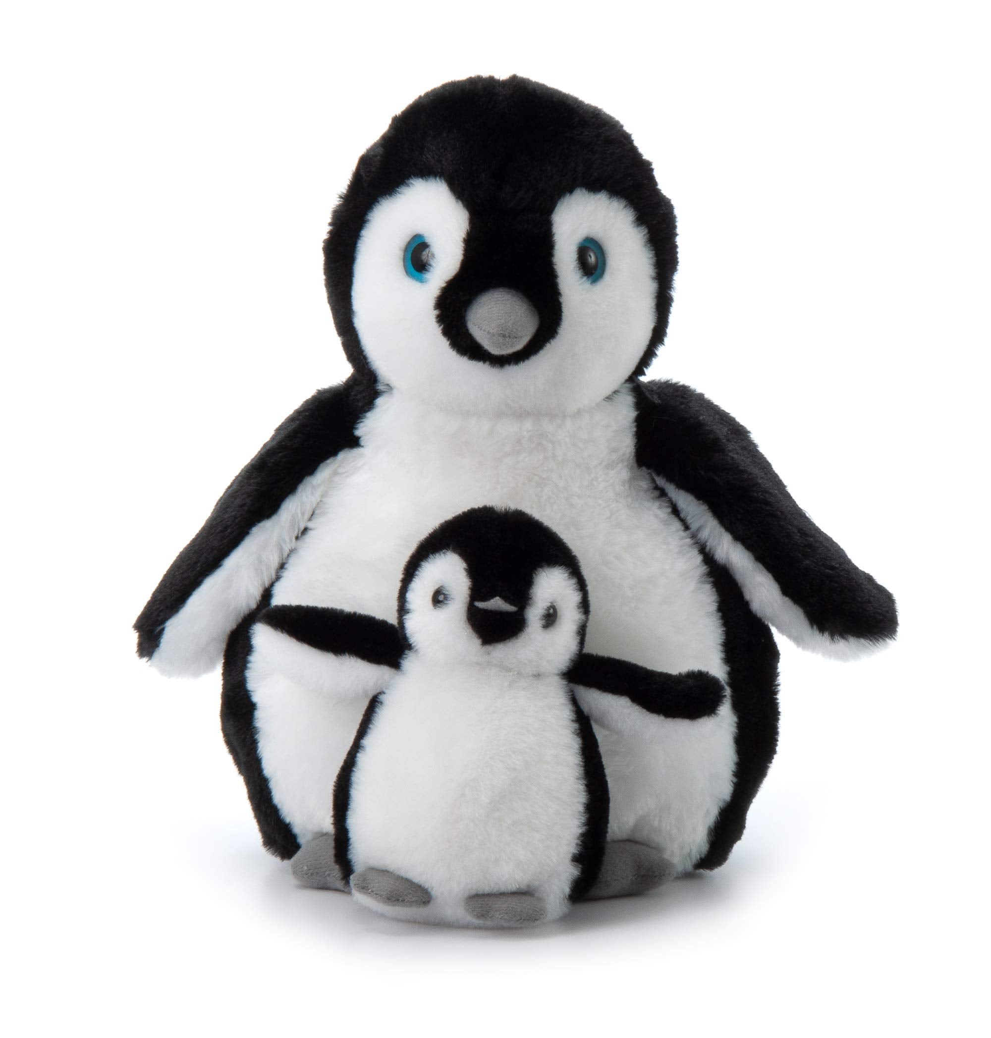 The Petting Zoo Softee penguin plush with bright eyes for adventures.