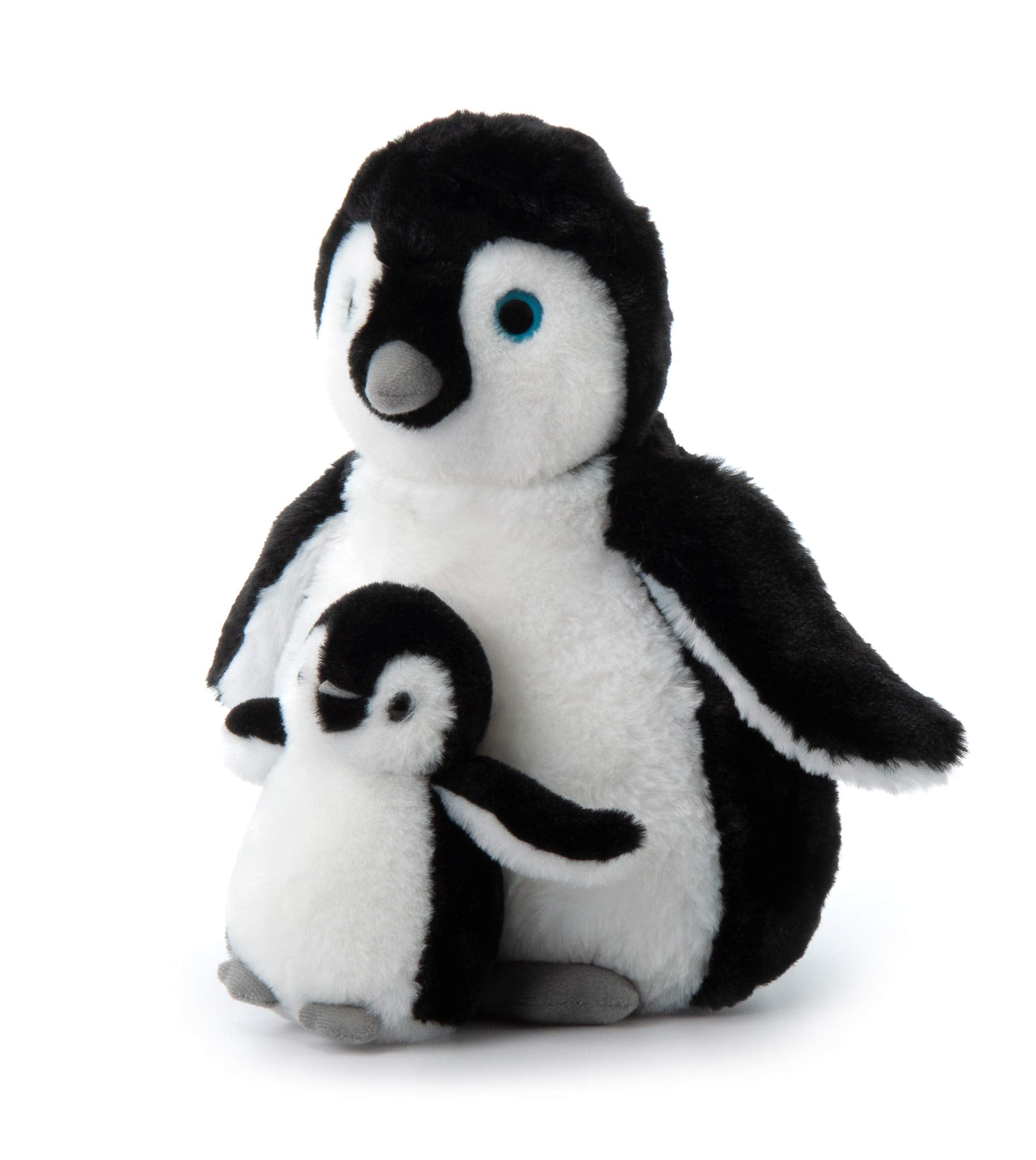 The Petting Zoo Softee penguin mom and baby plush for cuddling.