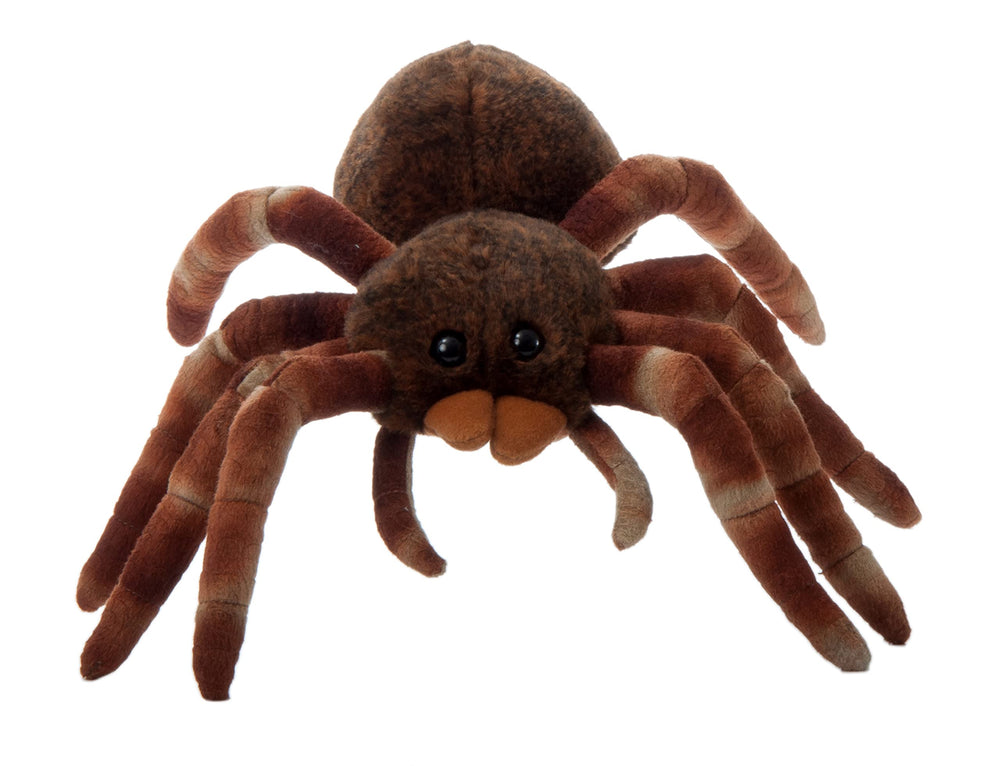 The Petting Zoo tarantula plush 12in ready for cuddles and playtime.